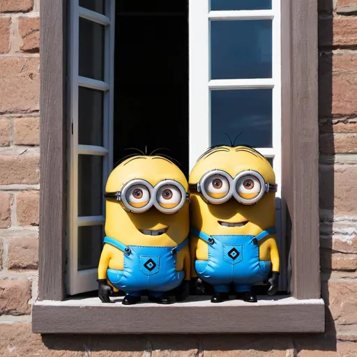 Prompt: Minions outside your window