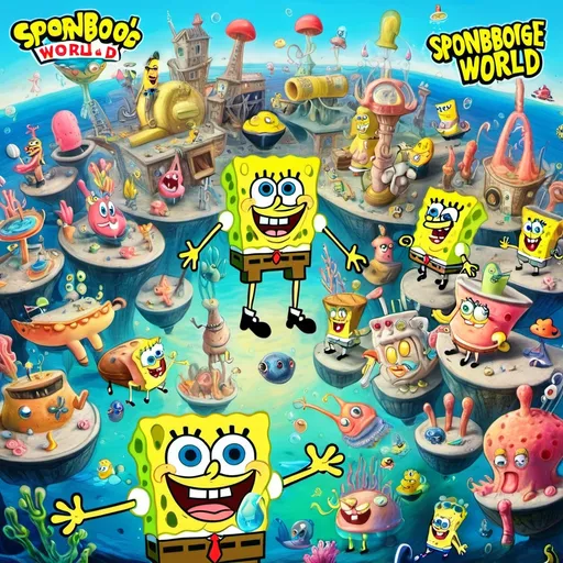 Prompt: spongebob world