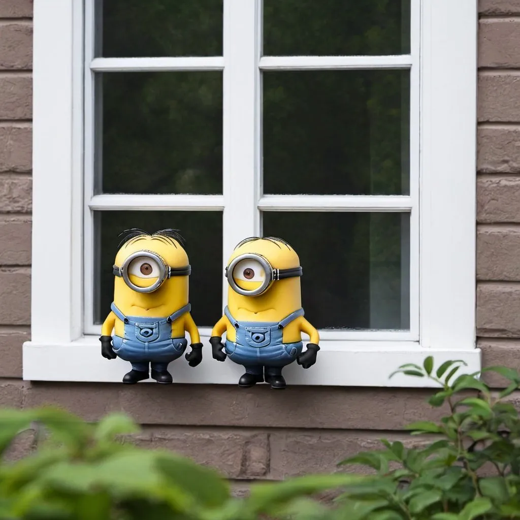 Prompt: Minions outside your window