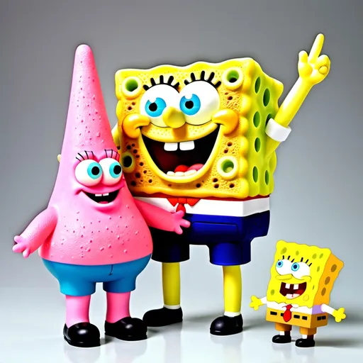 Prompt: sponge bob and Patrick star