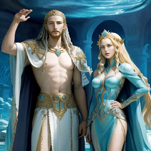 Prompt: Atlantis king and queen
