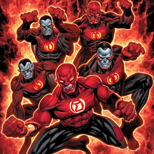 Prompt: Red Lantern Corps of Anger