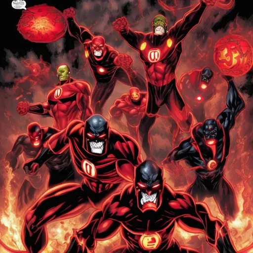 Prompt: Red Lantern Corps of Anger