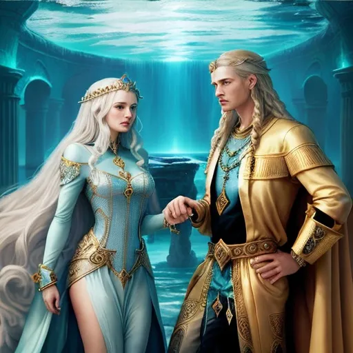 Prompt: Atlantis king and queen