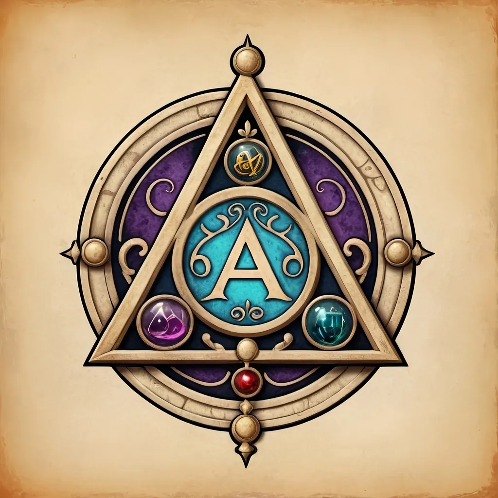 Prompt: Alchemy logo disney style