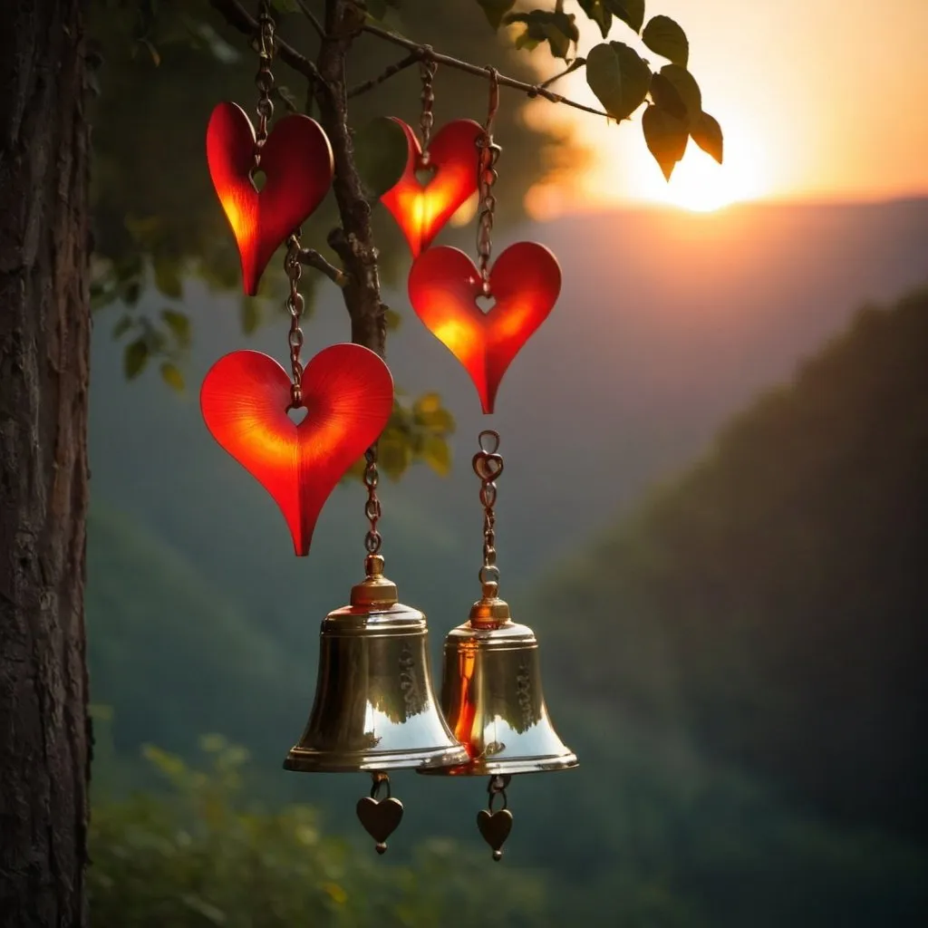 Prompt: In glow of setting sun,
with hearts that beat in time
So lost in glowing shun,
it strikes our bells to chime