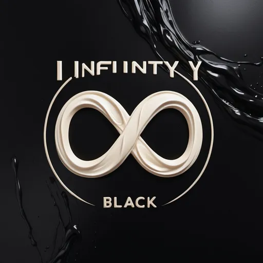 Prompt: Creamy oil painting of INFINITY black clothing line logo, elegant and stylish, creamy texture with rich details, high quality, luxurious, elegant, black and white color scheme, professional lighting, detailed lettering, glossy finish, artistic, fine art, sophisticated, minimalist design