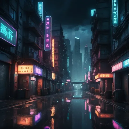 Prompt: a metropolis city in the night, extremely lively, not really crowded, dystopian scenery 