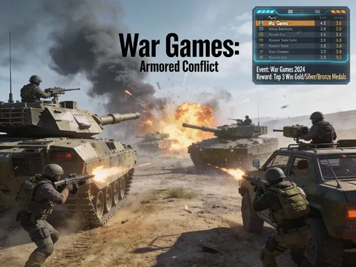 Prompt: Create a war games where players compete against each other trying to kill each other with with armoured war equipment. The game is a kind of game that can be connected to s project which can be used as an event and the winner is determined by kills, the highest kills climbs the leaderboard for reward 