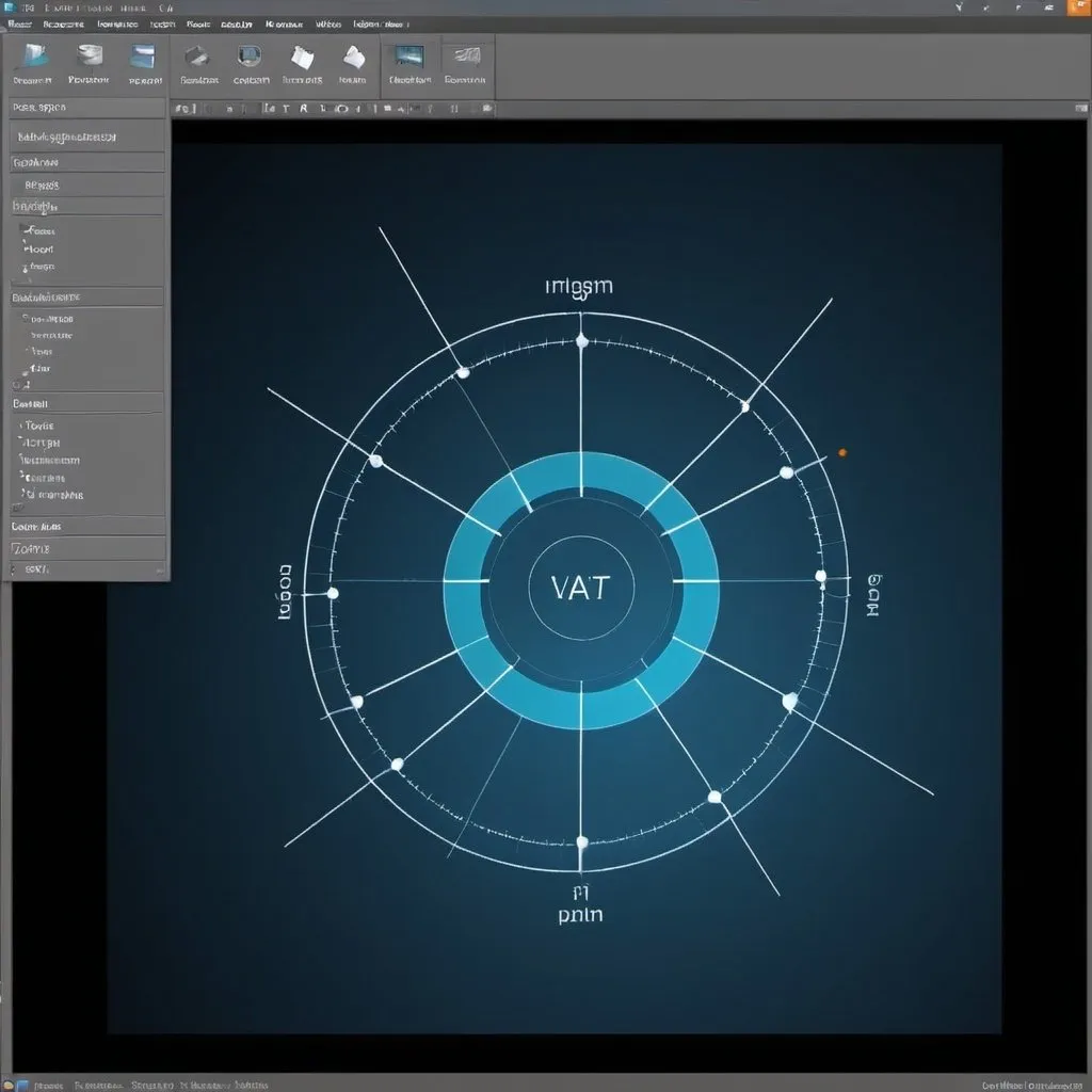 Prompt: Create an image of an interface of graphical program 