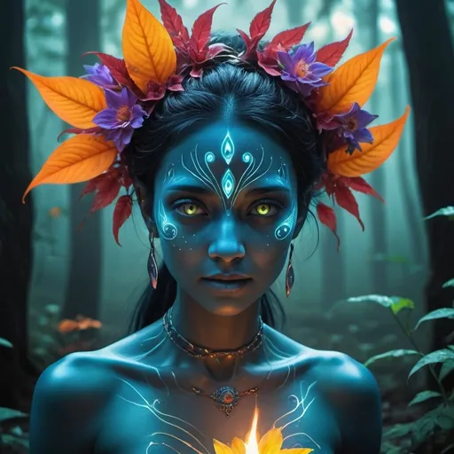 Prompt: (Best quality at best,4K,A high resolution,tmasterpiece:1.2),ultra - detailed,actual,sportrait,extraterrestial,Fire magic plant,incredible eyes,Fantasy creatures,glowing color,glowing plants,extraterrestial,flaming leaves,surreal scenery,spooky ambiance,otherworldly beauty,etherealglow,unique species,Avatar,mysterious entity,dreamlike scenes,wonderful species,an enchanted forest,otherworldly presence,a captivating gaze,unconventional look,Radiant energy,Powerful aura,Magic Essence,universe exists,Different dimension,mythical plant,Unexplained phenomena,Colorful flowers,Unleash your power,Darkness and light,Hidden secrets,Unravel the mystery,The secrets of the universe,living tmasterpiece,manifestation of magic.