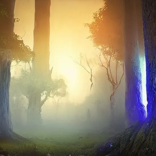 Prompt: A high-resolution brightly lit photorealistic photograph of an ancient rain forest with criptic symbols of tribals and alienish paterns on the tree trunks glowing in uv colours  cinematic cyberpunk uv lightings in the background smog and misty fog in the atmosphere broken ruins of ancient goddess skulptor glowing in uv colours  The photograph is styled like a high-end lifestle magazine. The photograph has a light bright happy feel. Use a high-resolution 16k camera with a 2:3 aspect ratio, a raw style, and a quality setting of 2 to capture this vibrant scene
. 32k, full ultra hd, high resolution, photorealistic, natural lighting, ultra realistic photo, high quality, HDR, high resolution, smooth and delicate skin, noble and elegant, ultra-realistic photography vibe, shot with Canon camera, intricate details, 32k --ar 16:9 --s 750 --v 6.1

