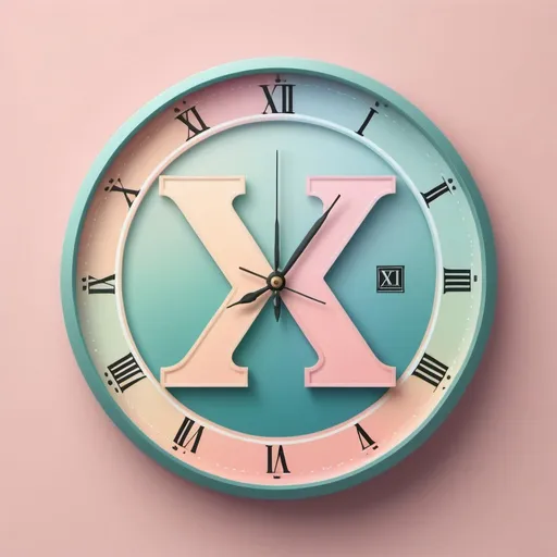 Prompt:  **"Create a logo in pastel tones with a realistic effect. Use the letters 'NISH' to form an emblem spelling out 'Express otdelka'. Incorporate beautiful clocks into the design, with the letter 'X' representing a clock hand." --s 750  --ar 8:5 --s 750 --v 6.0