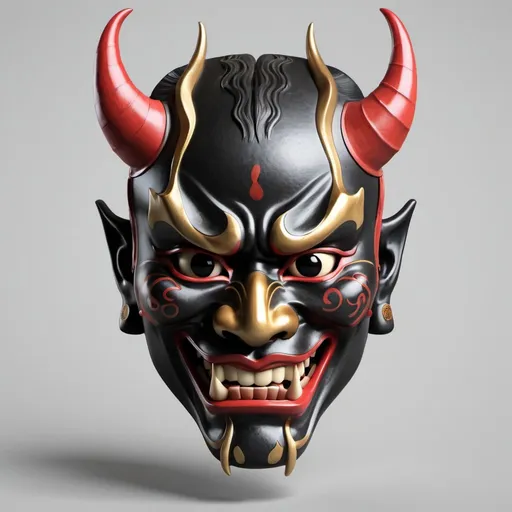 Prompt: Hannya mask style of 0mib, illustrator, masterpiece, high quality, 8k, high resolution, high detailed, Japanese, samurai