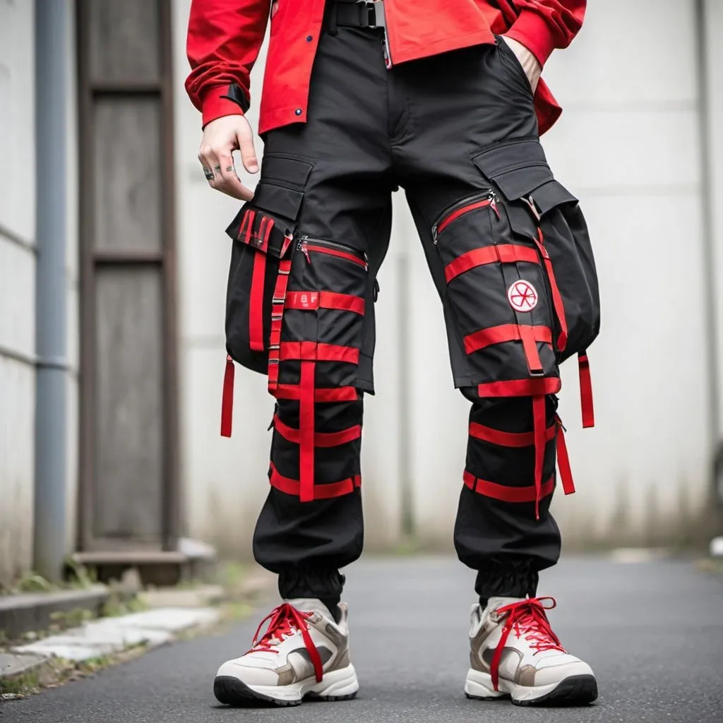 Tech wear pants with multipal tactical pockets for s...