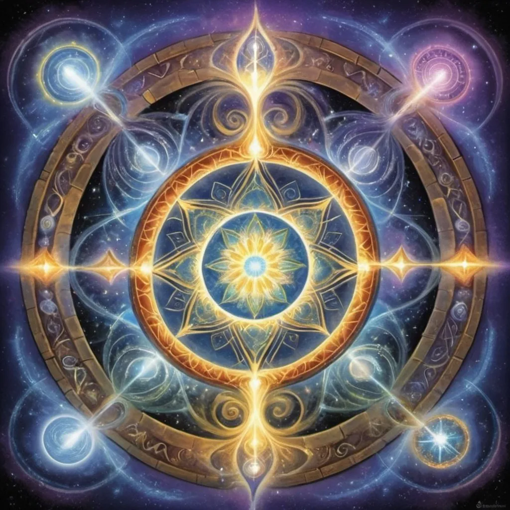 Prompt: an alchemical portal to another dimension of peace love and light