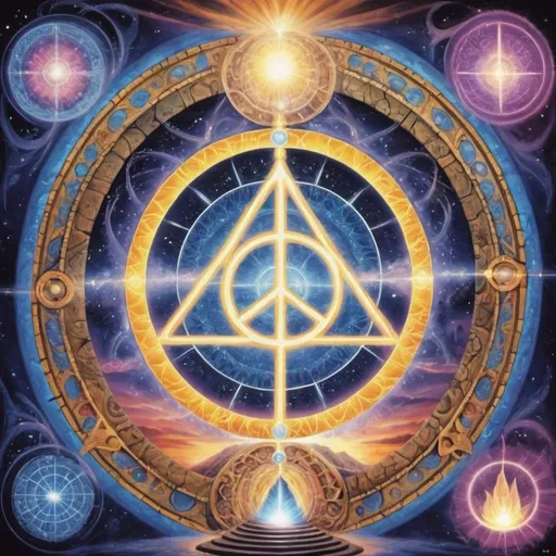 Prompt: an alchemical portal to another dimension of peace love and light