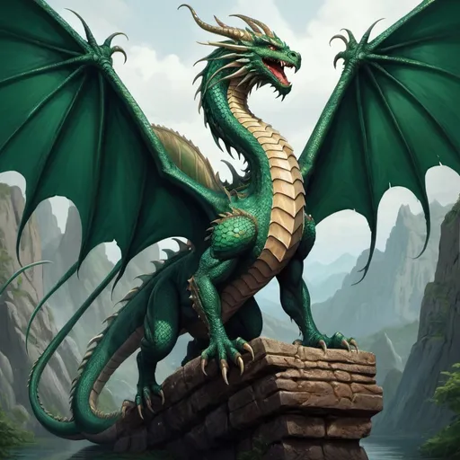 Prompt: a painting of a dragon with a long tail, mythical creature, symmetrical epic fantasy art, detailed fantasy digital art, detailed digital 2d fantasy art, detailed fantasy art, ancient creature, digital painting of quetzalcoatl, fantasy creature, highly detailed fantasy art, epic fantasy digital art style, digital 2d fantasy art, fantasy art behance