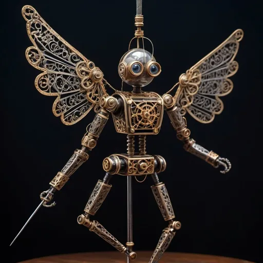 Micro mechanical puppet design, Puppetry，(Sword Danc...