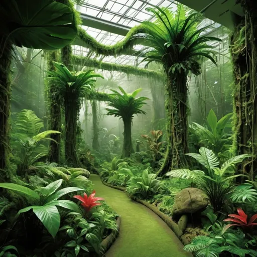 Prompt: Artificial rainforest 