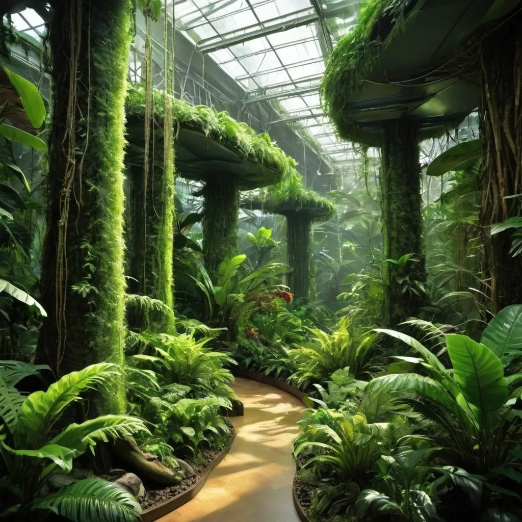 Prompt: Artificial rainforest 