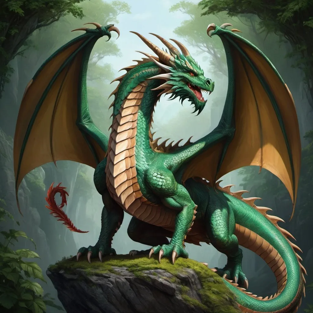 Prompt: a painting of a dragon with a long tail, mythical creature, symmetrical epic fantasy art, detailed fantasy digital art, detailed digital 2d fantasy art, detailed fantasy art, ancient creature, digital painting of quetzalcoatl, fantasy creature, highly detailed fantasy art, epic fantasy digital art style, digital 2d fantasy art, fantasy art behance