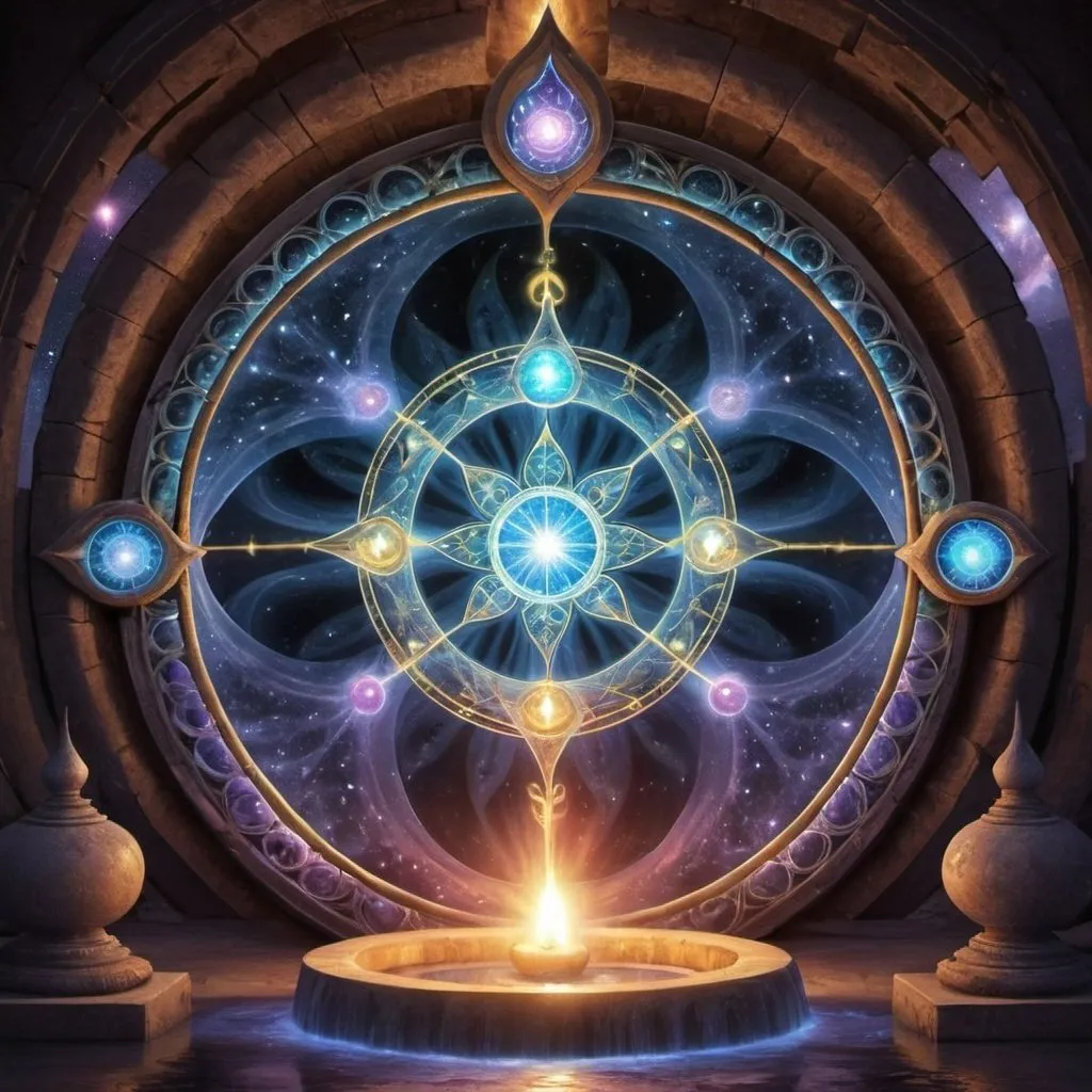 Prompt: an alchemical portal to another dimension of peace love and light