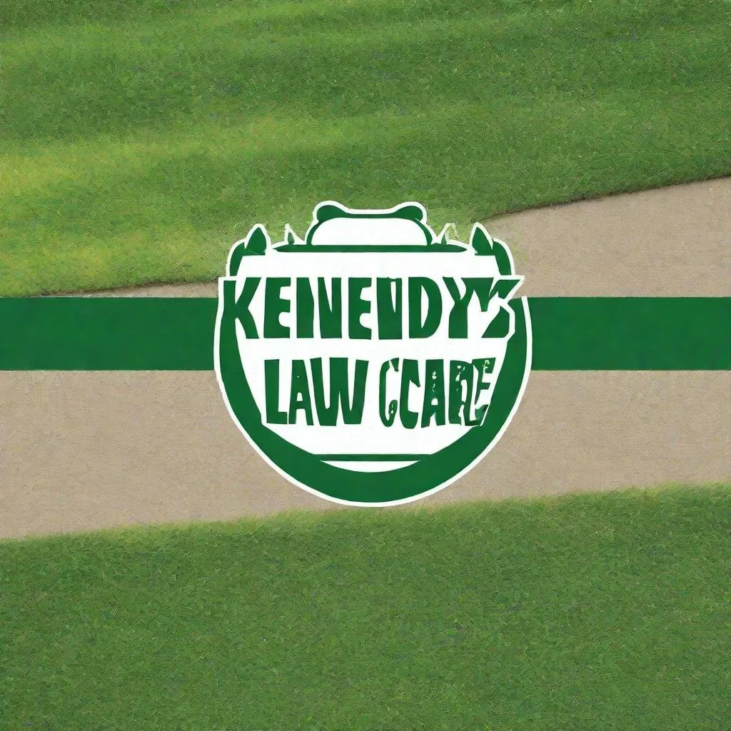 Prompt: a lawn care logo with the name being kennedys lawn care in bold but CLEAR 
letters
