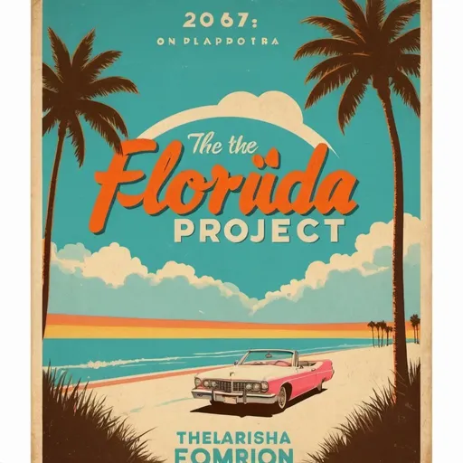 Prompt: retro florida poster with the words Florida Project