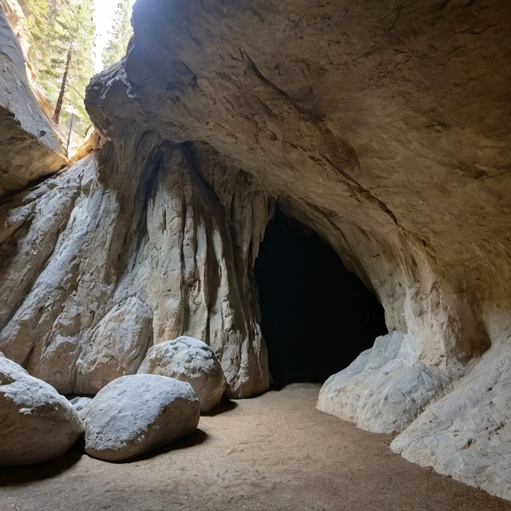 Prompt: ca mountain cave