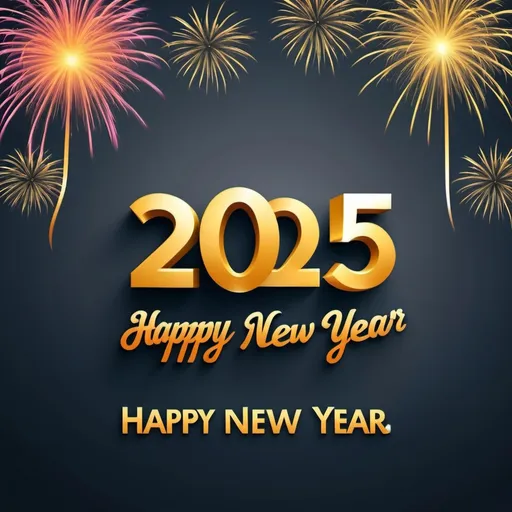 Prompt: create a happy new year 2025 image