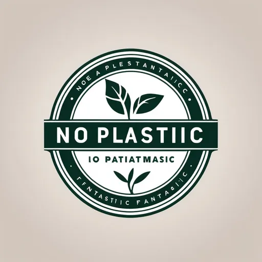 Prompt: Generate logo of No plastic is fantastic in a draft logo to simple and easy logo