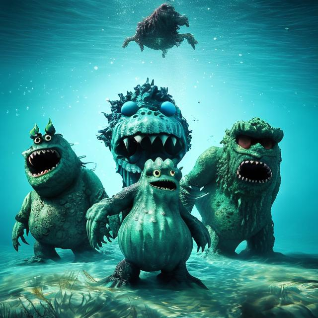 Prompt: underwater Monsters