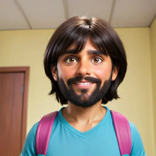 Prompt: Dora in a male with a beard