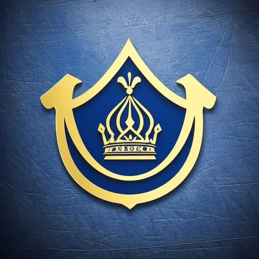 Prompt: A Company logo Named Royal SZ Capital, Use blue black and Gold, add a Shild and a crone