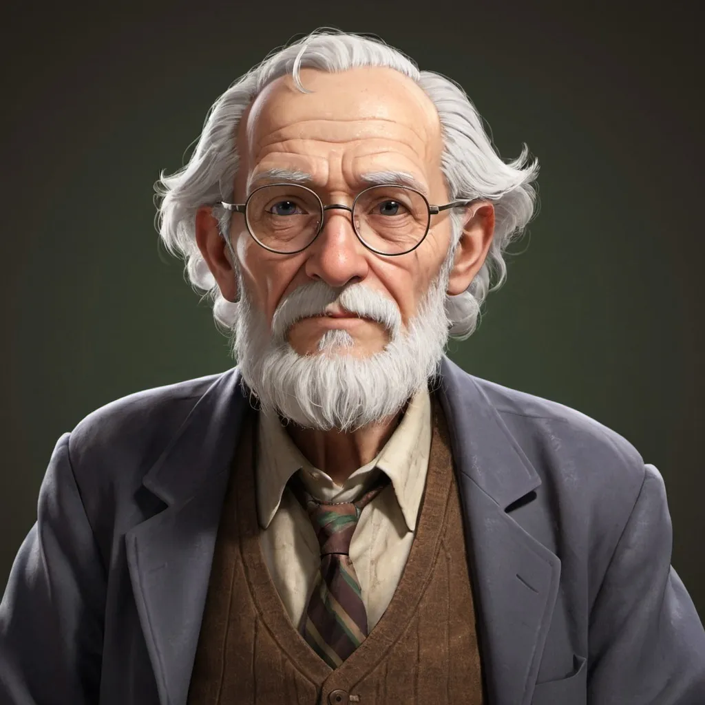 Prompt: Old professor 