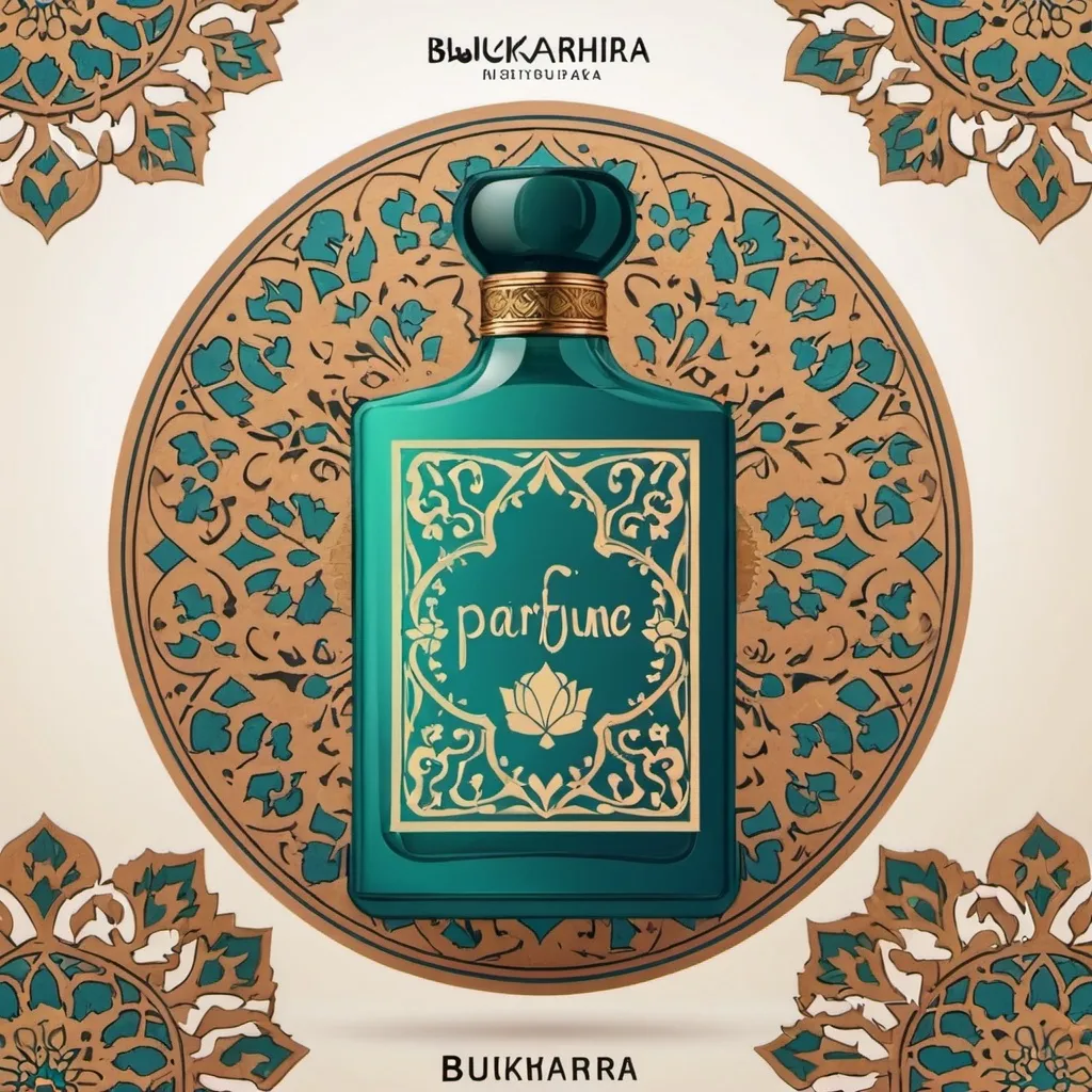 Prompt: creative logo for parfume store with text Flora, in the background the city historical  Bukhara, Uzbekistan