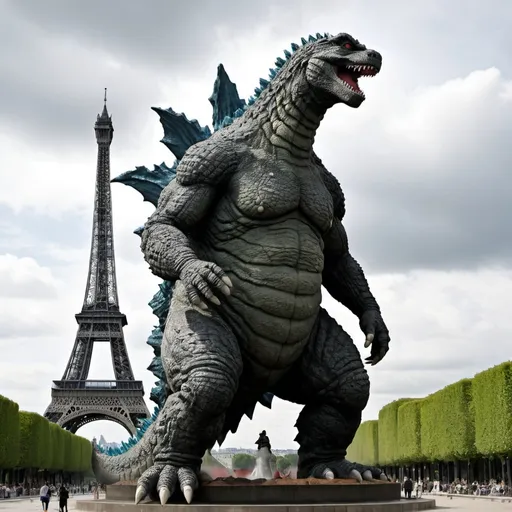 Prompt: A Godzilla in paris