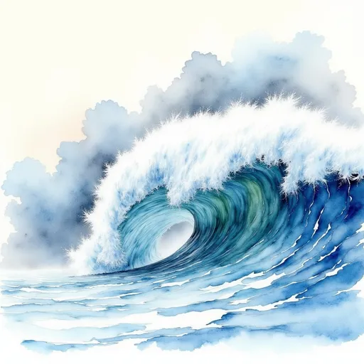 Prompt: lake superior big winter waves