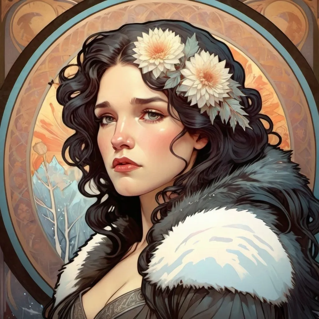 Prompt: female jon snow