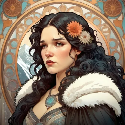 Prompt: female jon snow