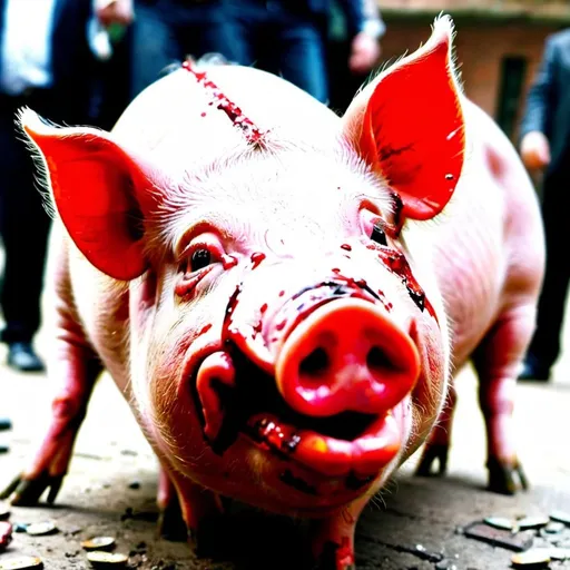 Prompt: Bloody rotten pigs eat your kidult
and you are cursed. smash your piggy face innocents and "blessed" people, only money give a sense to your life. U only live only one time. dont forget it . Mental torture is not a joke . Better dead than alive


