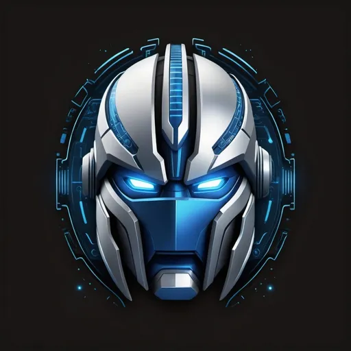 Prompt: a "Tech Titans" team logo, you could go with something that blends elements of technology and strength. Here's a concept:

Main Symbol: A futuristic, metallic helmet or mask that resembles a titan or warrior, possibly with glowing eyes to give it a powerful, techy feel.
Background: A sleek circuit board pattern, subtly integrated into the background or as part of the titan's armor, symbolizing the tech aspect.
Colors: Use a bold and modern color palette, like electric blue, silver, and black, to convey both technology and strength.
Text: The team name "Tech Titans" in a strong, modern font, with some digital or futuristic styling to tie in the tech theme.