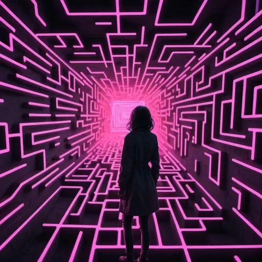 Prompt: Woke up in a world that feels so real,
Yet in my heart, I know it's just a deal.
Digital ghosts, neon blaze,
In this coded maze, I find my gaze.