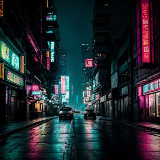 Prompt: cyberpunk city