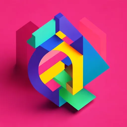 Prompt: logo design, lines, bright colors, attractive 3d

