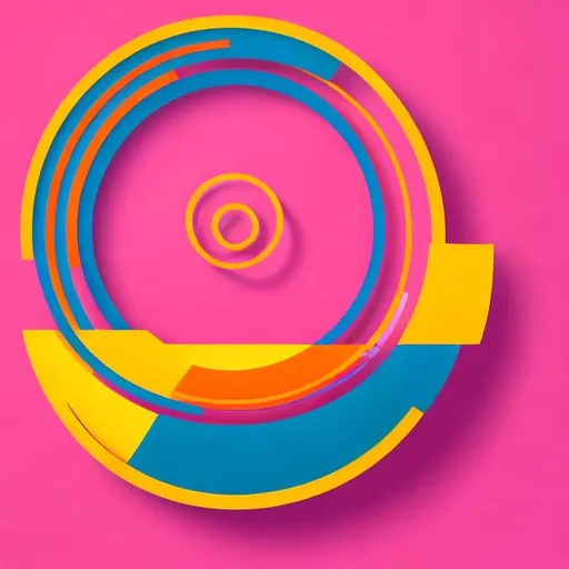 Prompt: logo design, lines, bright colors, attractive, circles
