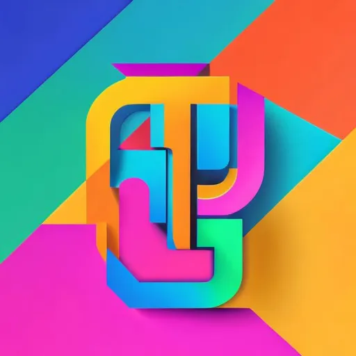 Prompt: logo design, lines, bright colors, attractive, 3d
