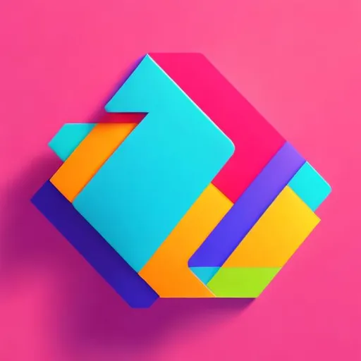 Prompt: logo design, lines, bright colors, attractive 3d
