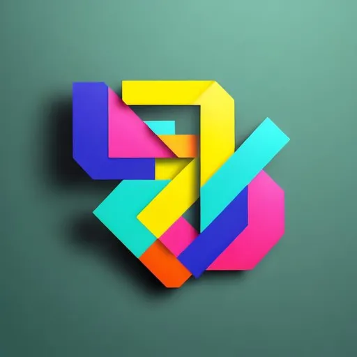 Prompt: logo design, lines, bright colors, attractive 3d
